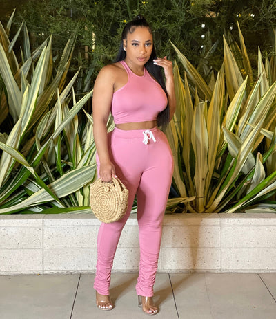 The Perfect Runched Pants Set