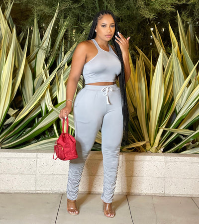The Perfect Runched Pants Set